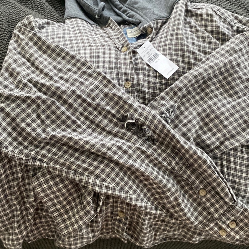 Cropped American Eagle Flannel